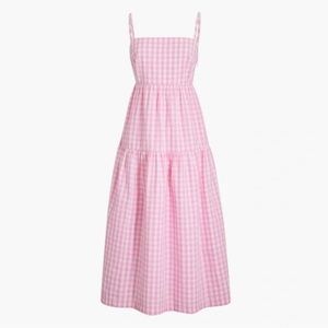 J Crew Seersucker Tie-Back Dress